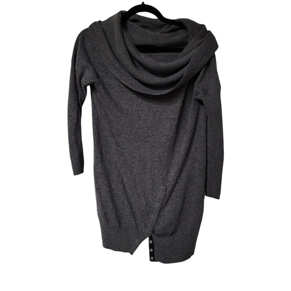 Topshop Cowl Neck Oversized Long Knit Gray Sweater Tunic‎ US  6 Size UK10 - Picture 3 of 5